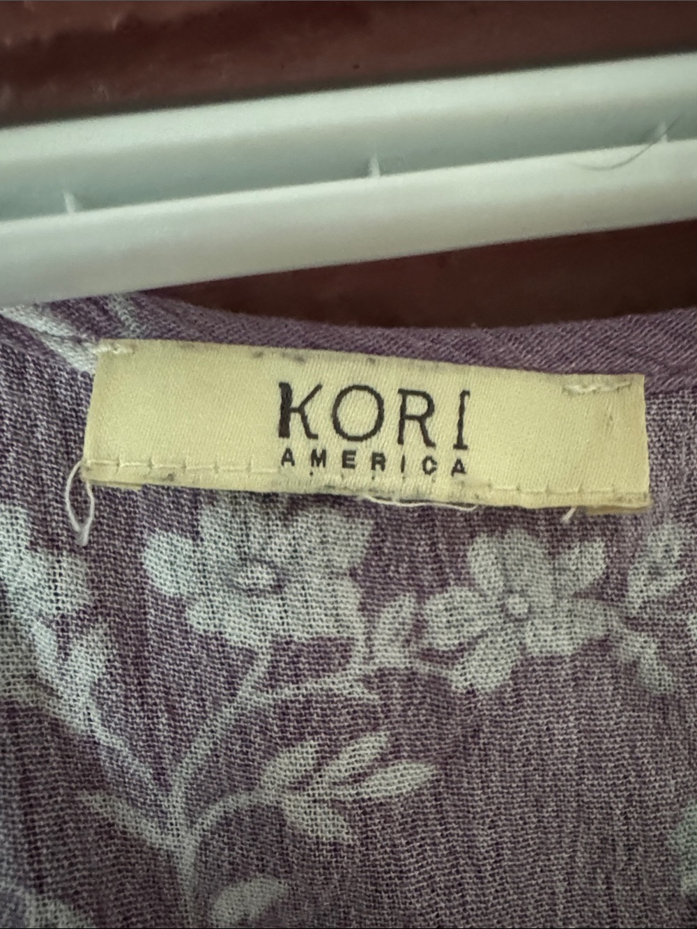 Kori Purple Floral Wrap Hi-Lo Ruffle Bottom Dress Medium - Picture 2 of 8